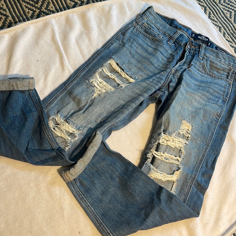 Hollister low rise boyfriend jeans